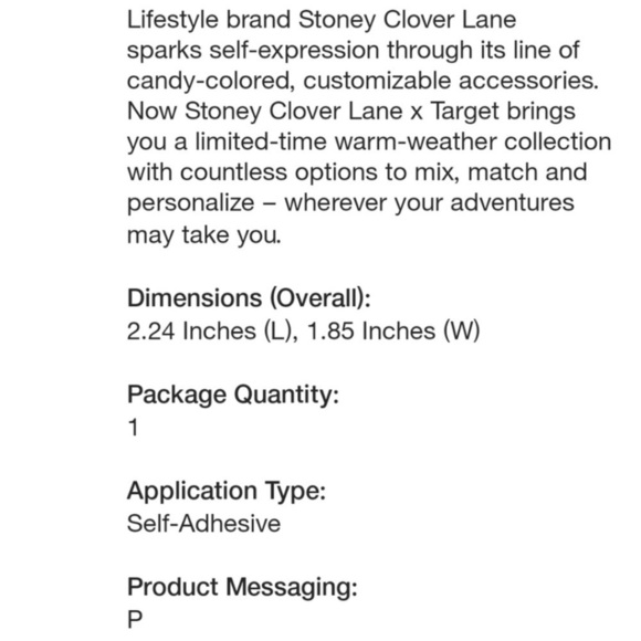 Stoney Clover Lane Letter “P” Patch - Picture 9 of 9